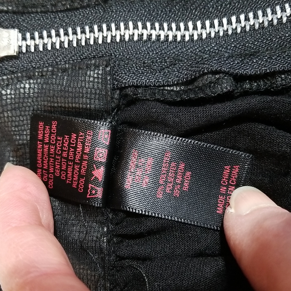 Bongo Black Polyester Rayon Pleated Mini Skirt - image 5